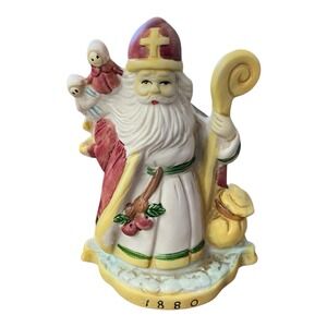 St Nicholas 1880 Santa Through The Years Porcelain Figure